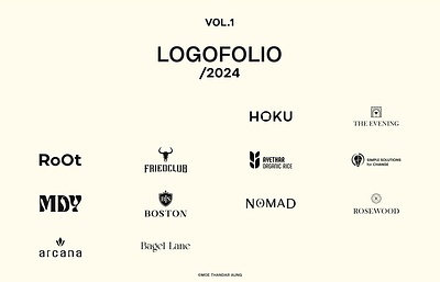 LOGOFOLIO VOL.1 2024 graphic design logo logo design logofolio