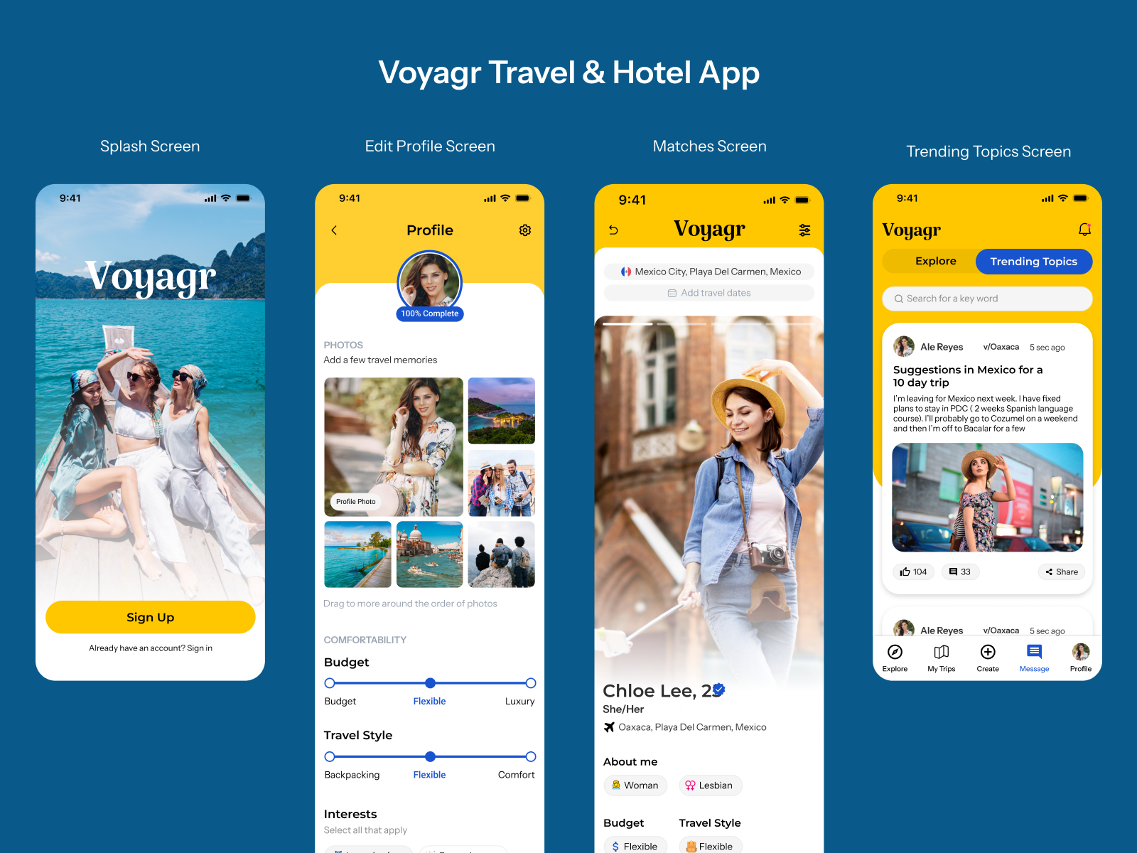 Example of Travel, Hotel, Food And Business App
