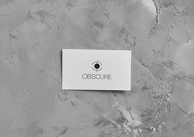 OBSCURE visit card design adobe illustrator adobe photoshop branding graphic design logo