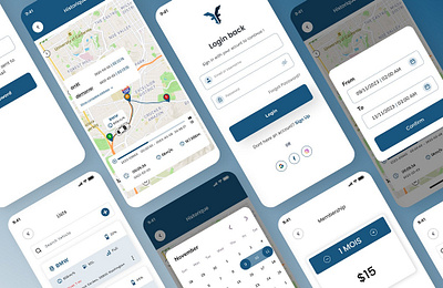 Car Parking app branding design graphic design illustration ui ux