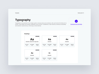 Design System - Typography blue design design system figma typography ui website white