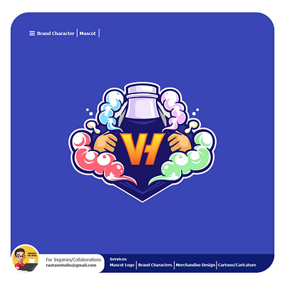 Vape Hero branding cartoon character design graphic design hero illustration logo mascot superhero vape vector