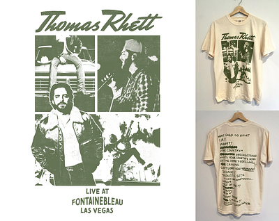 Thomas Rhett Merch Collage Tee band tee branding collage concert country country music design festival fontainebleau las vegas lettering muscian music photoshop t shirt thomas rhett vegas