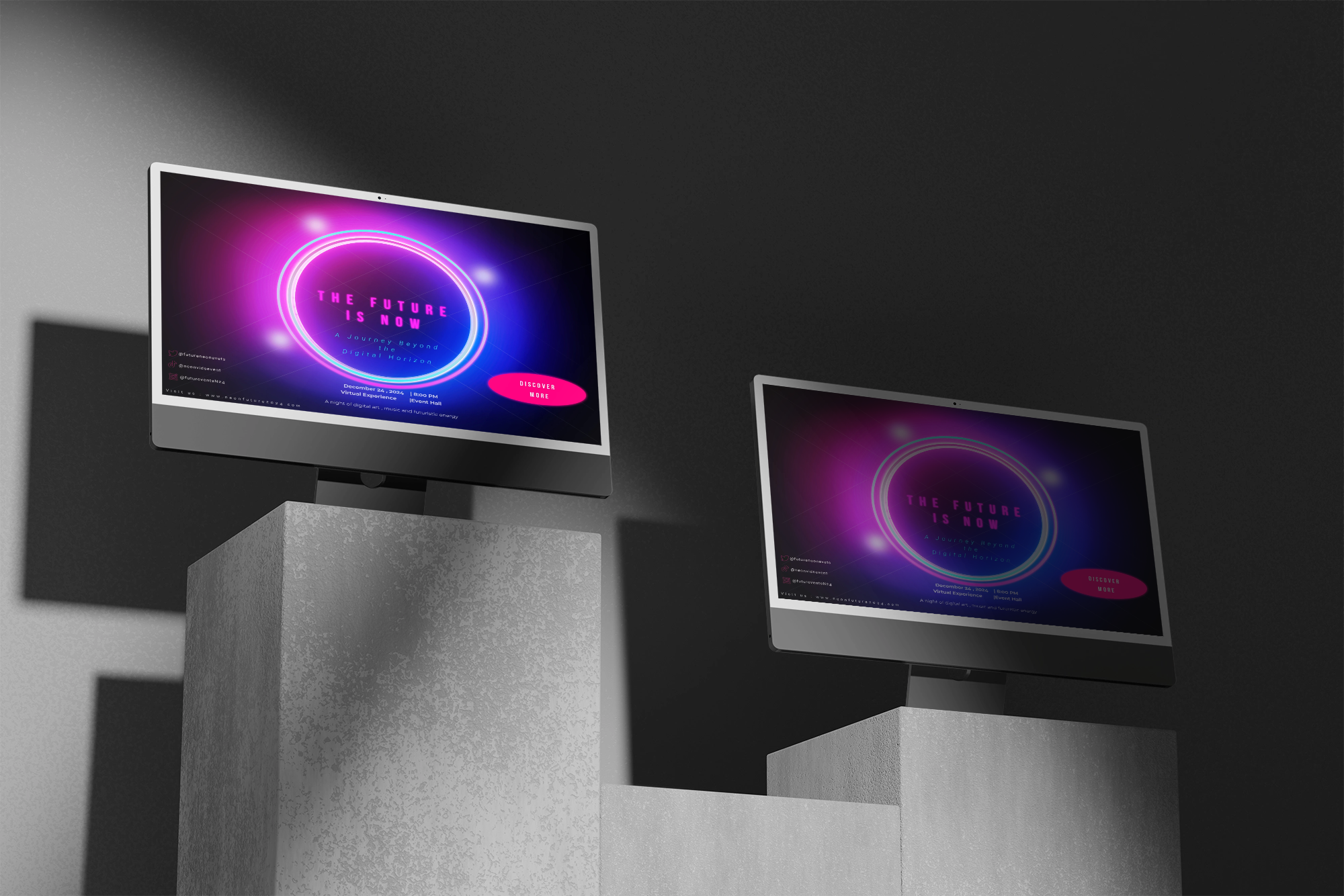 The Future is Now - Futuristic Event Poster adobe photoshop branding campaign design creative branding design digital design graphic design illustration layout design ui