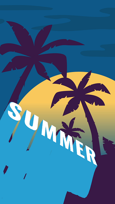 Summer 3d animation graphic design motion graphics