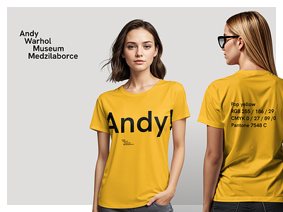 Andy Warhol museum logo and t-shirt andy warhol fashion graphic design identity logo t shirt