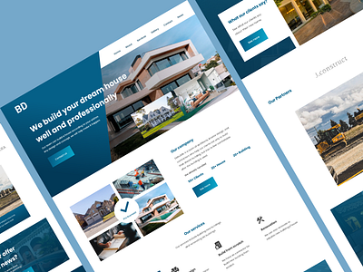 Construction Landing page design agency company website construction construction concept ecommerce hero section home page homepage house design interior design landing landing page manufacturing minimal minimal design real estate design ui ux design website website design