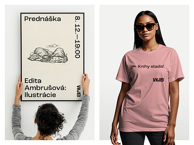 Library poster and t-shirt branding identity library logo poster t shirt typography