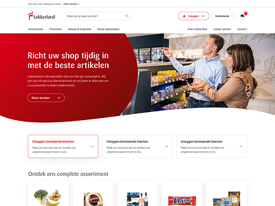 Lekkerland / 2023 branding design ecommerce graphic design illustration material design typography ui user interface webshop