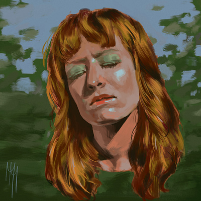 Green art artist color drawing fanart illustration lighting music orla gartland painting photoshop study