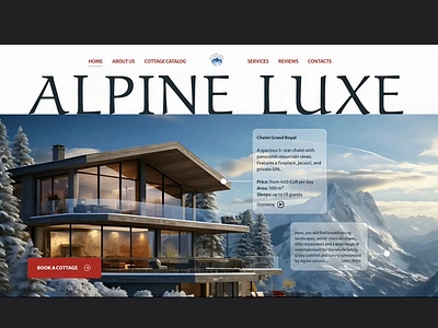 ALPINE LUXE: First screen of website animation design first screen ui web design