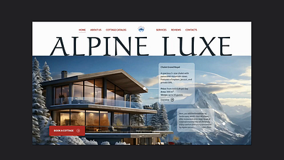 ALPINE LUXE: First screen of website animation design first screen ui web design