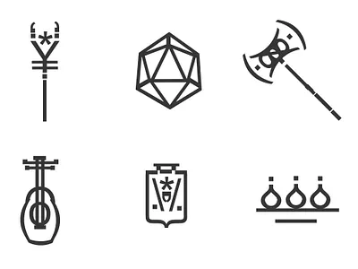 Helvetica Icon Project dnd dungeons and dragons fantasy graphic design helvetica iconography illustration