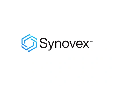 Synovex - Logo Design (Unused & For Sale) bitcoin blockchain blue branding crypto innovation inovation line logo monogram product s saas sync technology