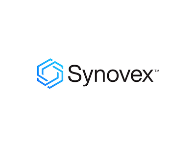 Synovex - Logo Design (Unused & For Sale) bitcoin blockchain blue branding crypto innovation inovation line logo monogram product s saas sync technology