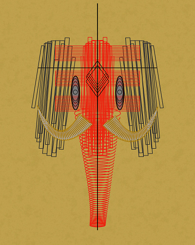 Ele_ff_elE doodle ele ff ele elephant illustration noise shunte88 vector