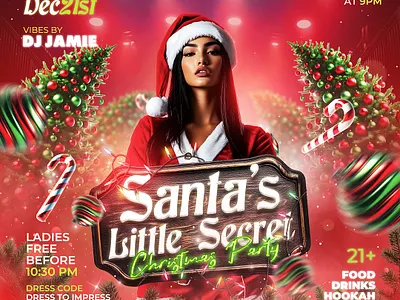 Christmas Flyer Template red