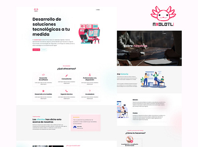 AxolotlCode Website [Redesign] figma figma design redesign ui uiux ux website website redesign wireframe