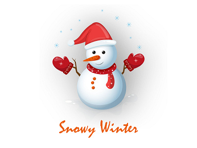 Snowman. Illustration. branding design graphic design illustration logo vector