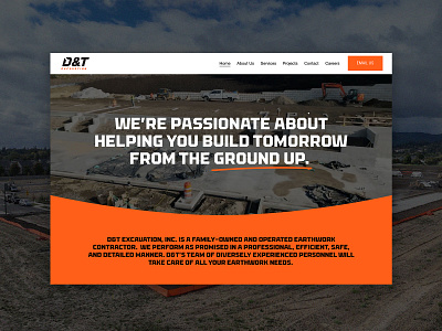 D&T Excavation III brand brand identity branding design identity logo logo design negative space oregon portland rebrand rebranding ui ui ux uiux ux web web design