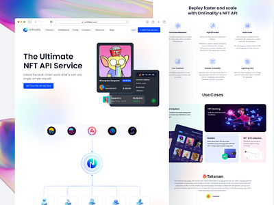 Ultimate NFT API ui design ux web website concept website design