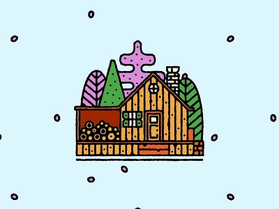 Farmhouse animation cottage crow fall farm games graphic design house illustration indie leaves motion graphics seasons snow spring stardew valley summer trees video games winter