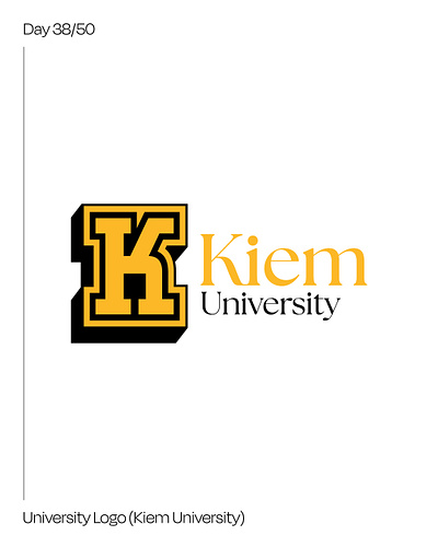 Day 38: University Logo - Kiem University #dailylogochallenge brand identity branding dailylogochallenge graphic design logo university