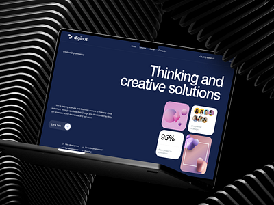 Creative Digital Agency agency company creative design digital elementor framer landing marketing page product profile startup ui webflow website wordpress