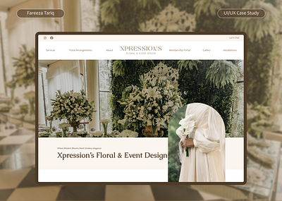 Xpression's Floral & Event Design branding figma graphic design ui ui and ux figma ui casestudy ux case study ux design ux research