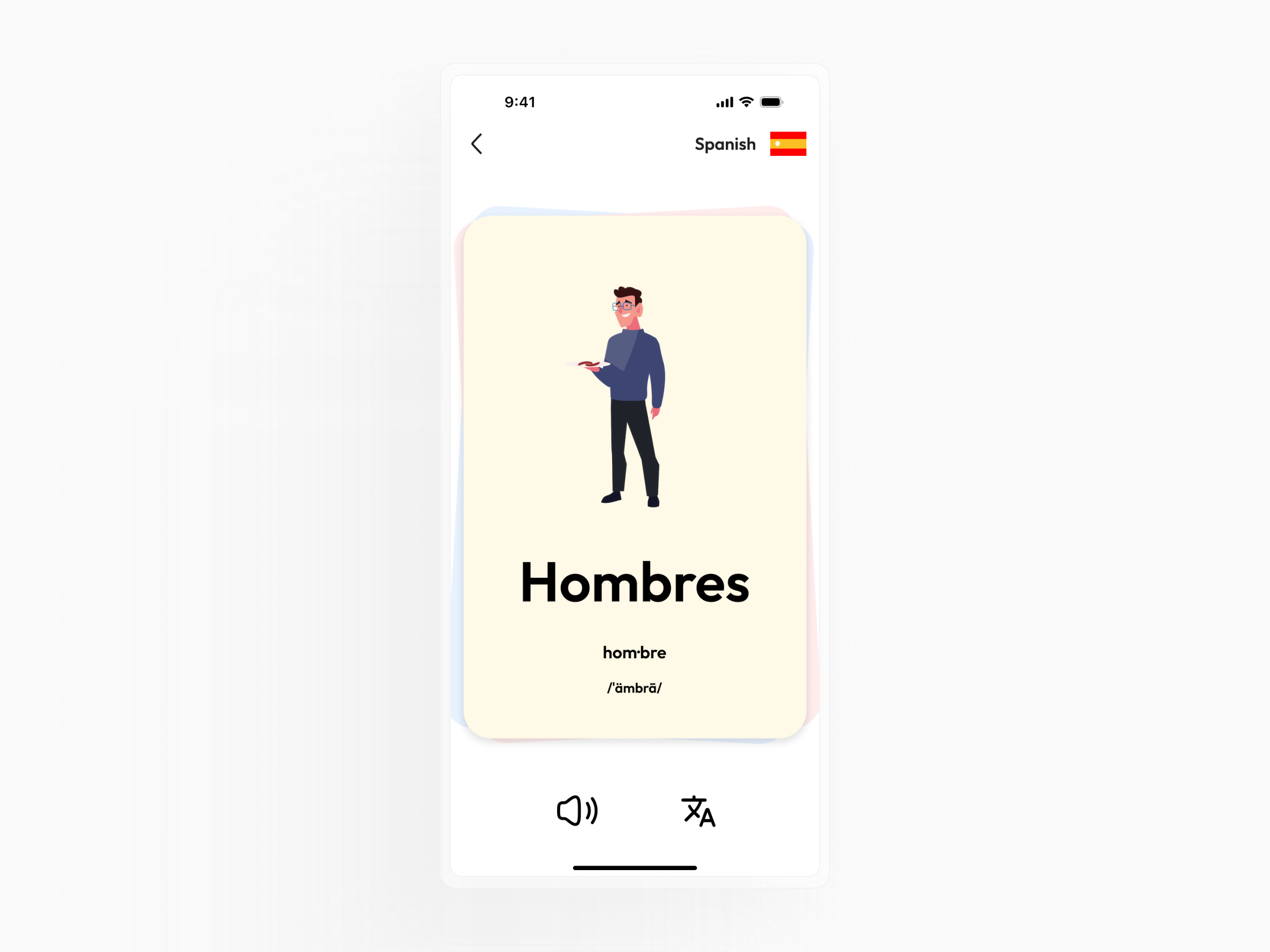 Flash Card Application education technology gamification iphone mobile ui visual design