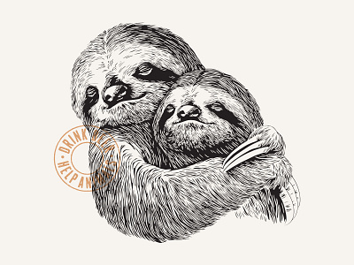 Sloths Illustration beer branding brewery illus illustration sloth