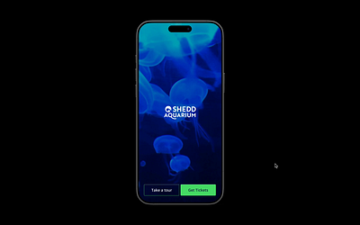 Aquarium App Concept 3d animation app design graphics motion ui ux web design