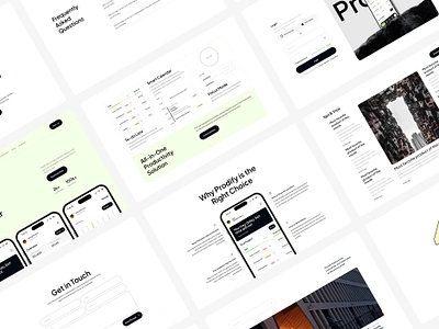 Prodify Website - Website for Prodify app app clean hero section landing landing page minimal mobile ui productive productivity app section ui ux web web design webdesign website