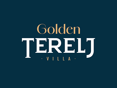 Golden Terelj Villa logo branding design graphic illustration illustrator logo typo vector