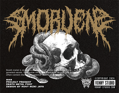 Morven - Death Metal Font font underground