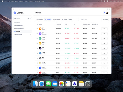 Coinex - Crypto Open Market dashboard figma finance financial saas ui