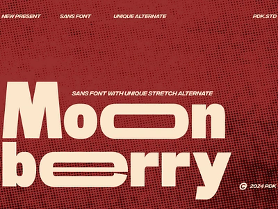 Moon Berry - Futuristic Modern Font sports