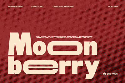 Moon Berry - Futuristic Modern Font sports