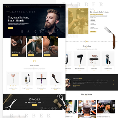 Barber Website ui