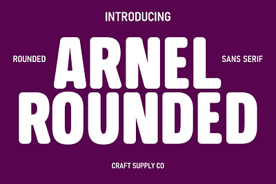 Arnel Rounded bold creative design font lettering logo modern rounded sans serif typeface