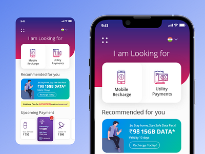 App landing screen app homescreen mobile ui utility