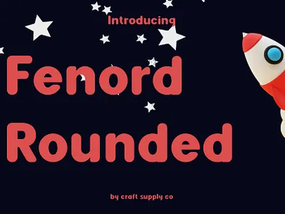 Fenord Rounded bold creative design font lettering logo modern rounded sans serif typeface