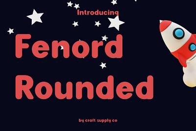 Fenord Rounded bold creative design font lettering logo modern rounded sans serif typeface