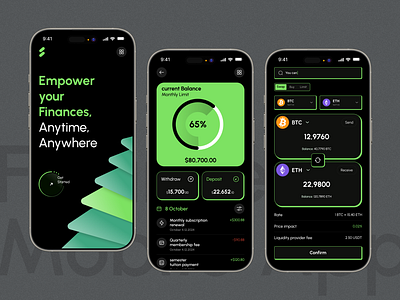 Finance Mobile App app app design bank banking finance finance app finance management fintech mobile app mobile app design mobile design mobile ui payment