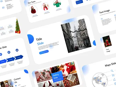 Christmas Presentation branding christmas design elegant graphic design powerpoint presentation santa snow template