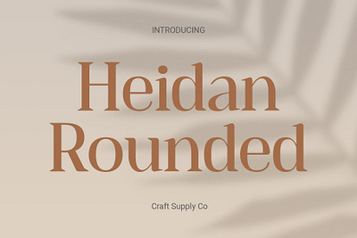 Heidan Rounded creative design elegant font lettering logo modern rounded serif typeface