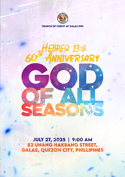 God of All Seasons Poster anniversary christian church graphic design photoshop