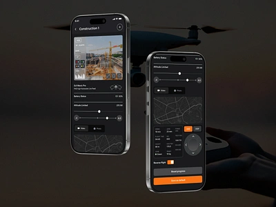 Construction of drone control dashboard. app digital digital product drone drone control drone ui home page interface design landing page mobile app product design screen technology ui ui design uiux user interface ux website website design