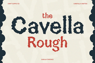 Cavella Rough bubble creative cute design display font funky lettering logo modern rough typeface