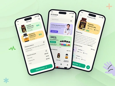 Medical Store App graphic design logo ui